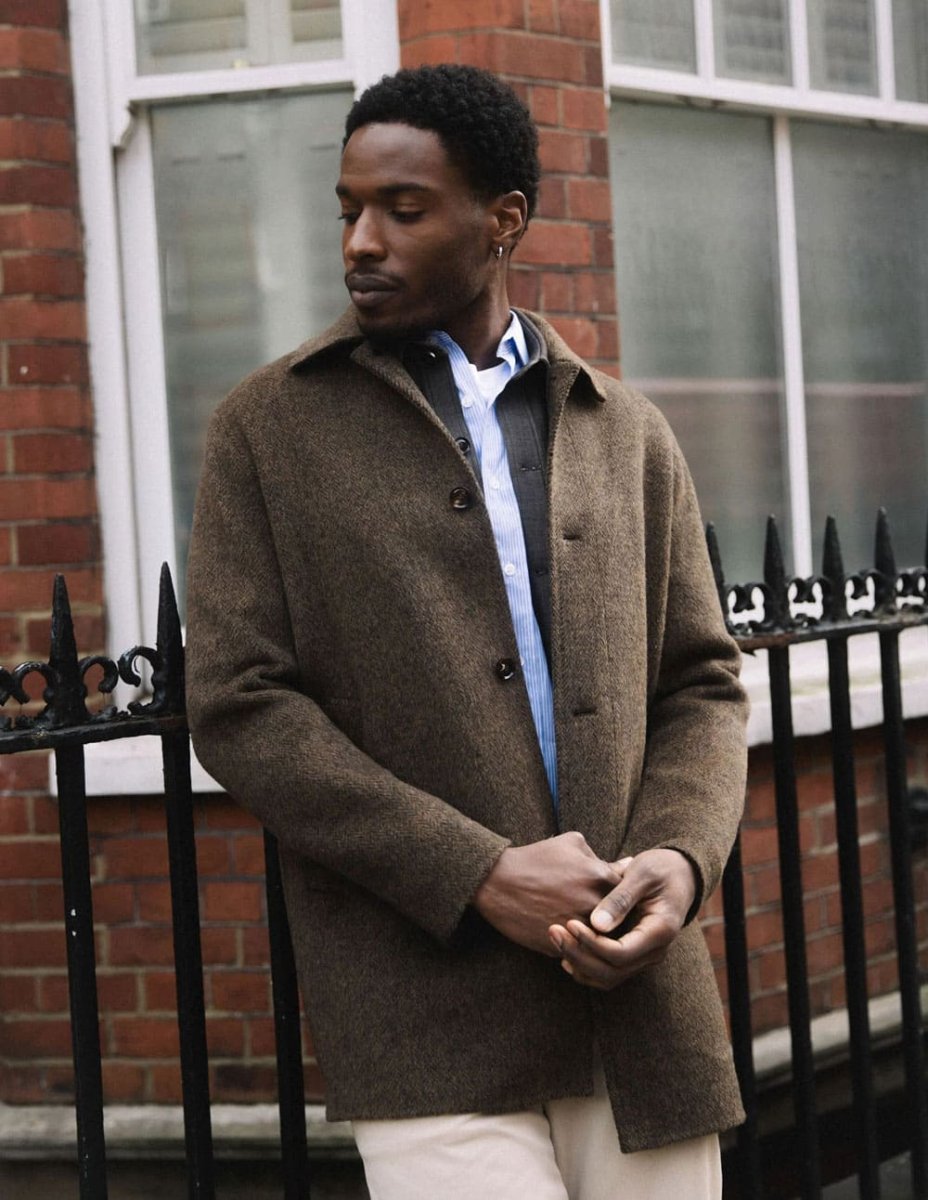 Abrigo MOSH MOSH Gallery Barklay de Lana Marrón Hombre - Imagen 6