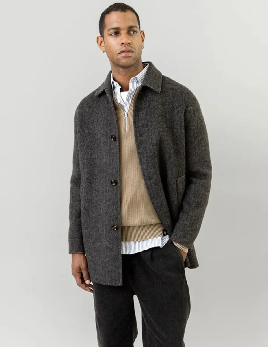 Abrigo MOSH MOSH Gallery Barklay de Lana Gris Hombre - Imagen 4