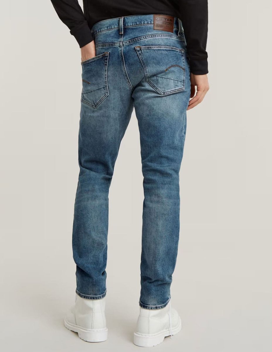 Pantalón Vaquero G-Star 3301 Regular Tapered Azul Hombre - Imagen 4