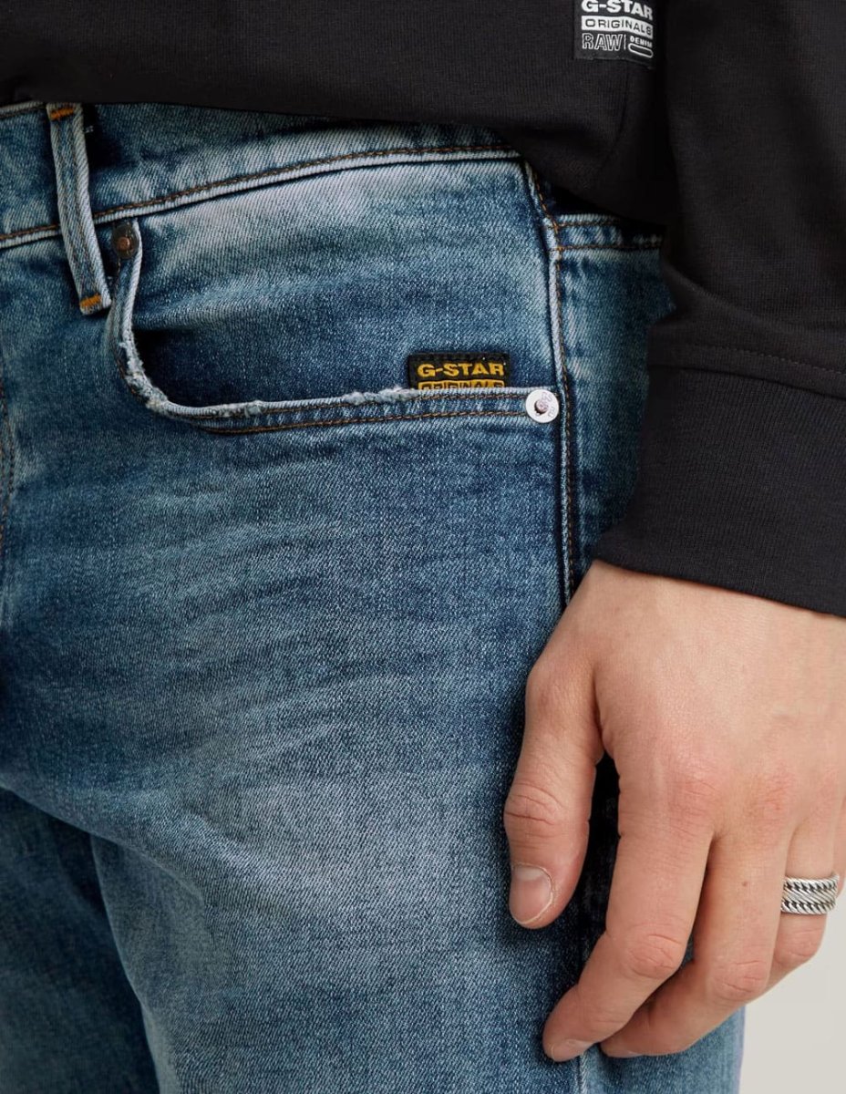 Pantalón Vaquero G-Star 3301 Regular Tapered Azul Hombre - Imagen 3