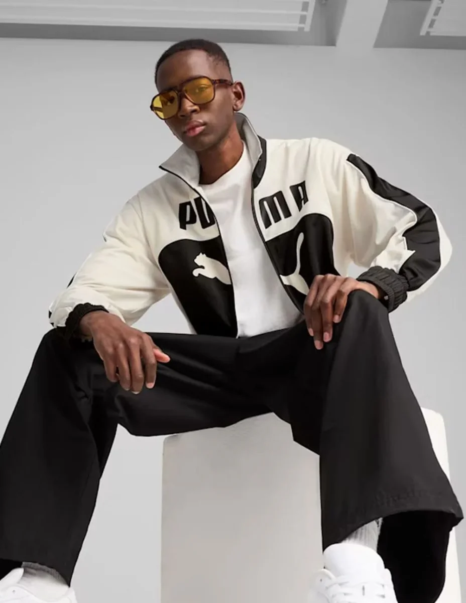 Chaqueta Future Puma Archive Negra y Beige Unisex - Imagen 5