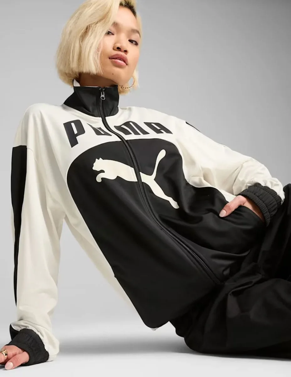 Chaqueta Future Puma Archive Negra y Beige Unisex - Imagen 6