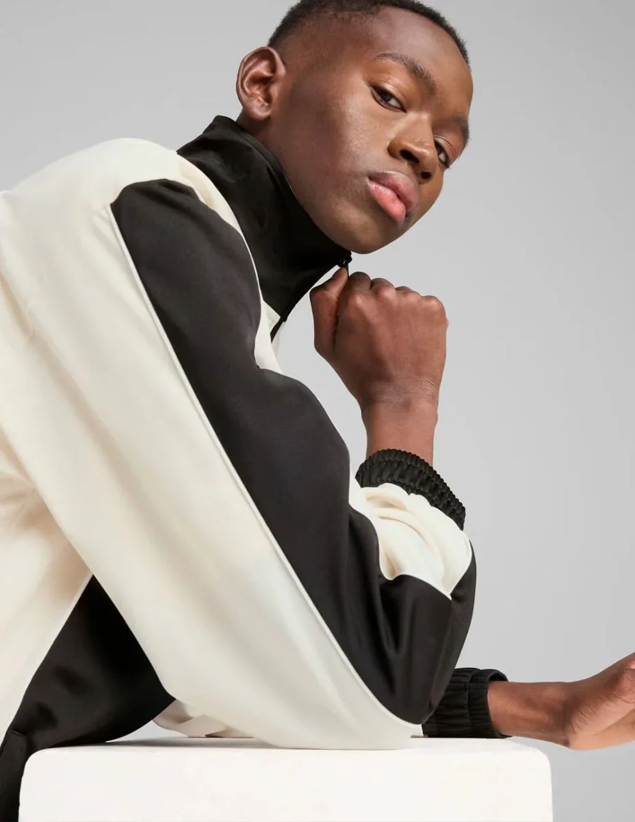 Chaqueta Future Puma Archive Negra y Beige Unisex - Imagen 7