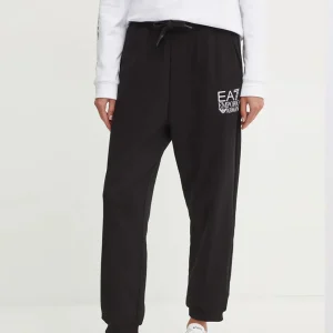 Pantalón Emporio Armani EA7 con Logo Negro Mujer