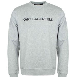 Sudadera Karl Lagerfeld con Logo Gris Hombre