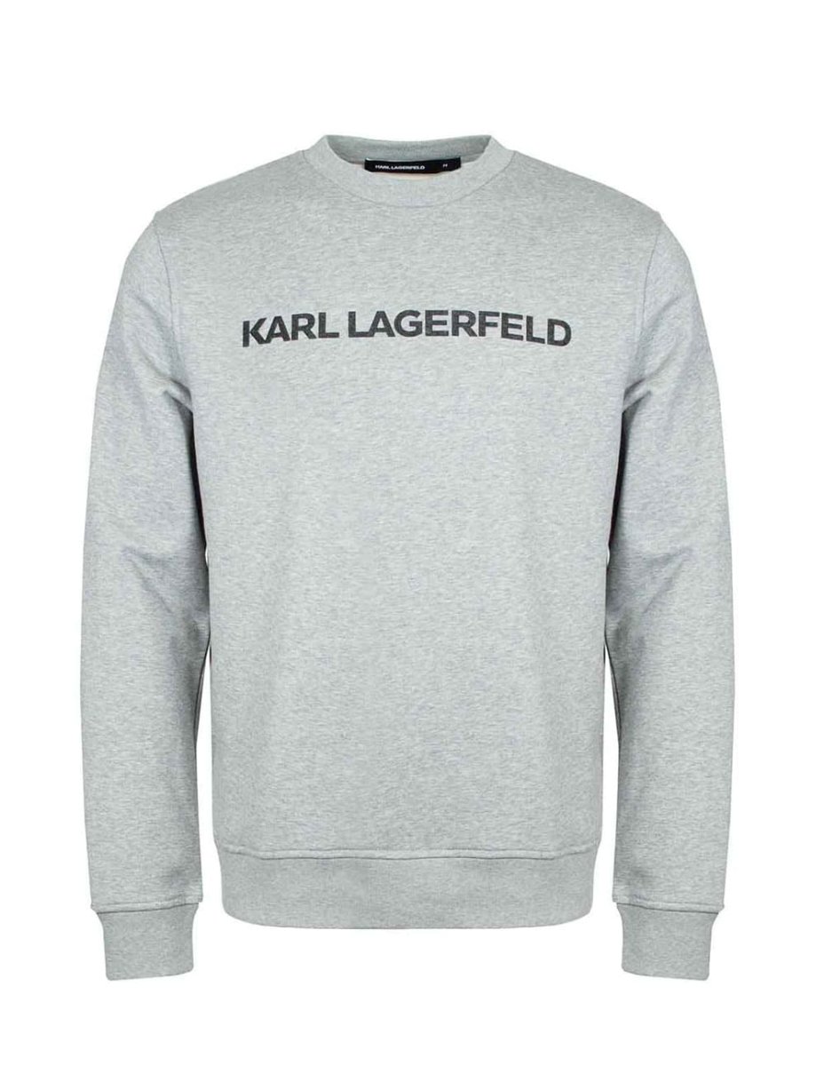 Sudadera Karl Lagerfeld con Logo Gris Hombre