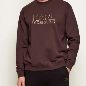 Sudadera Karl Lagerfeld con Logo Marrón Hombre