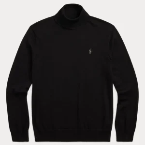 Jersey Polo Ralph Lauren Washable Wool Roll Negro Hombre