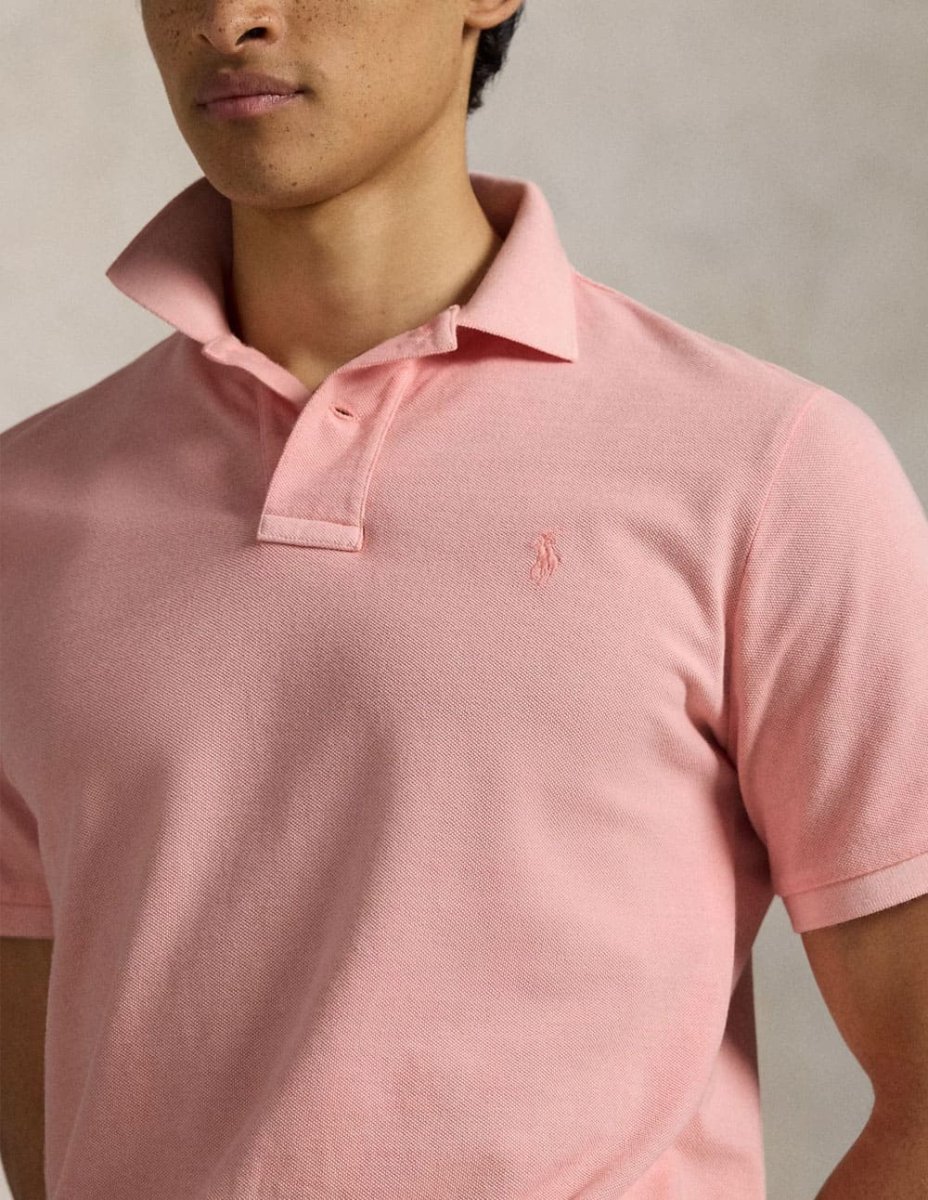 Polo Polo Ralph Lauren Custom Slim Fit Rosa Hombre - Imagen 4
