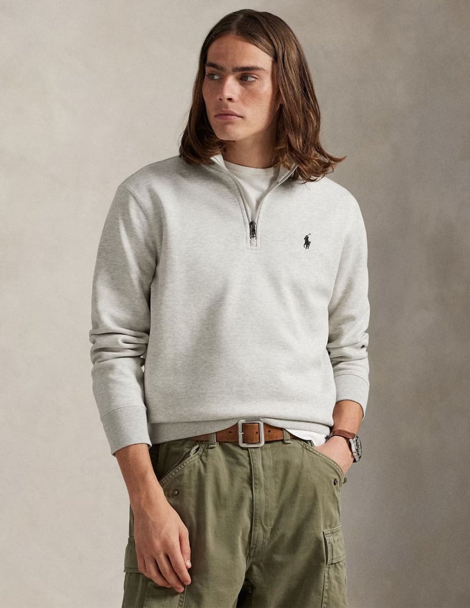 Jersey Polo Ralph Lauren de Punto Doble Gris Hombre - Imagen 3