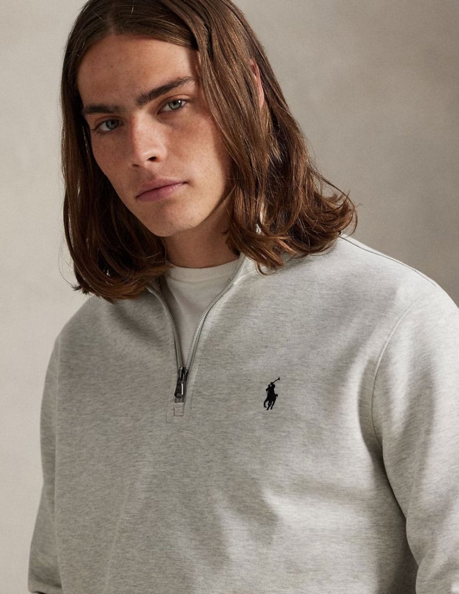 Jersey Polo Ralph Lauren de Punto Doble Gris Hombre - Imagen 4