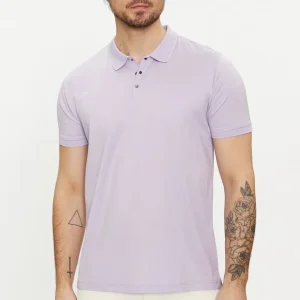 Polo Karl Lagerfeld Preesbutton Morado Hombre