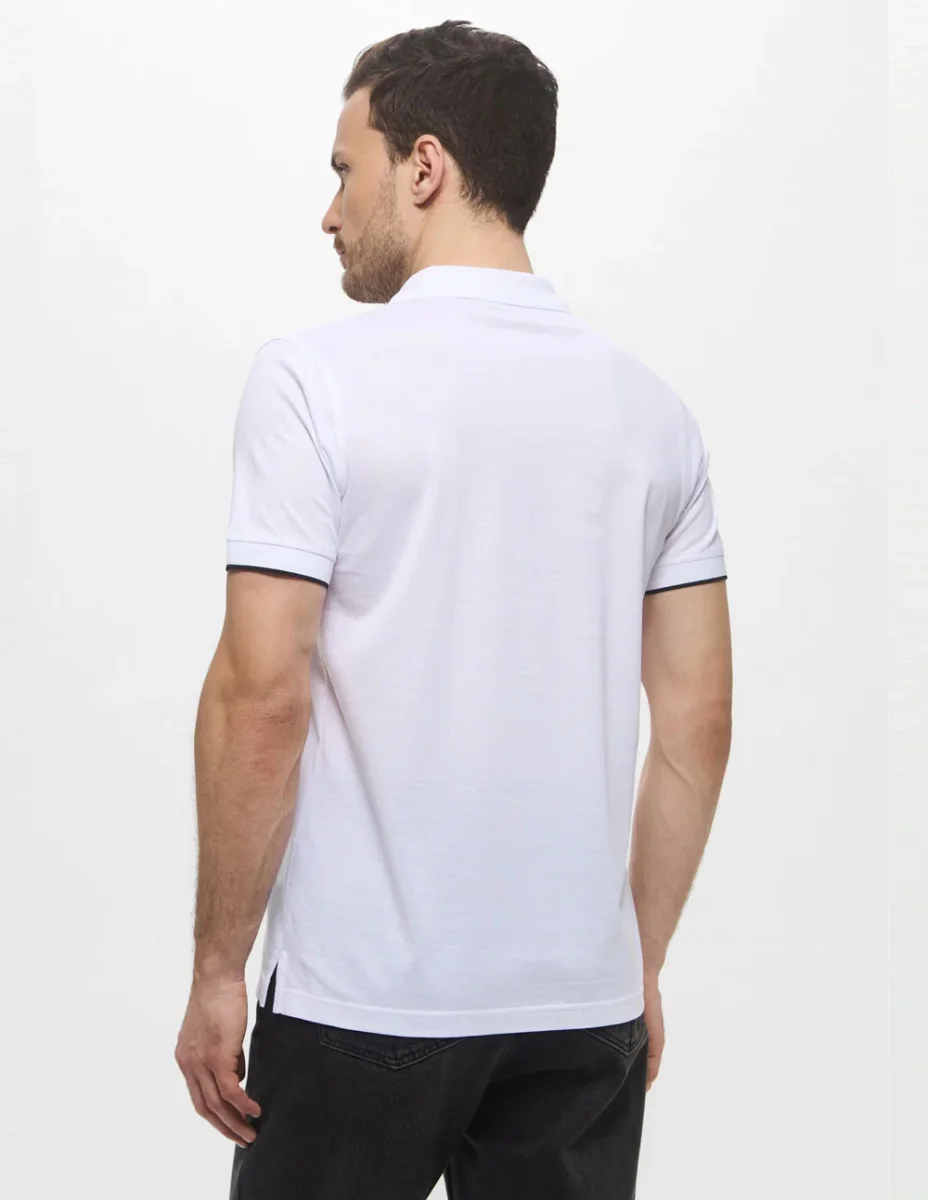 Polo Karl Lagerfeld con Logo Blanco Hombre - Imagen 4