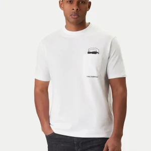 Camiseta Karl Lagerfeld con Bolsillo Ikon Blanca Hombre