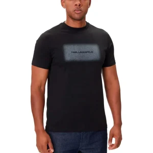 Camiseta Karl Lagerfeld con Logo Negra Hombre