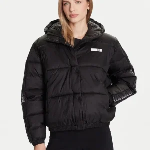 Chaqueta Acolchada Emporio Armani EA7 con Logo Negra Mujer