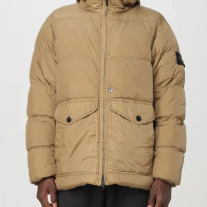 Plumas Stone Island con Logo Marrón Hombre