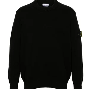 Jersey Stone Island Logo Patch Negro Hombre