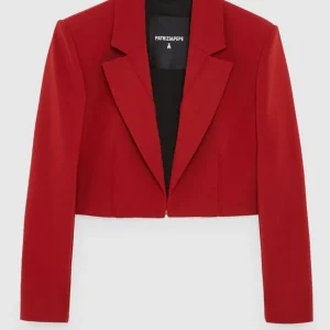 Chaqueta Corta Patrizia Pepe Essential Granate Mujer