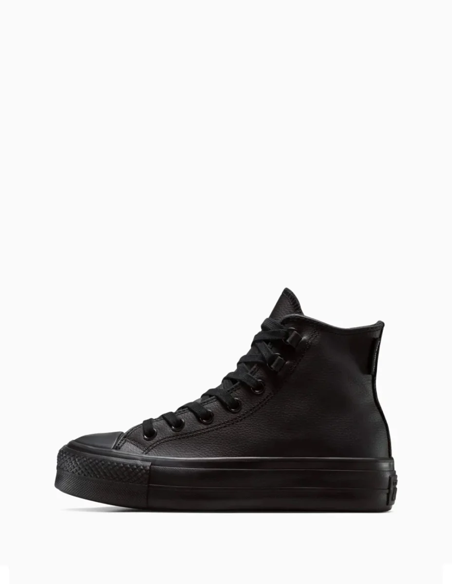 Converse Chuck Taylor All Star Lift Platform Leather Negras Mujer A12969C NEGRO - Imagen 2