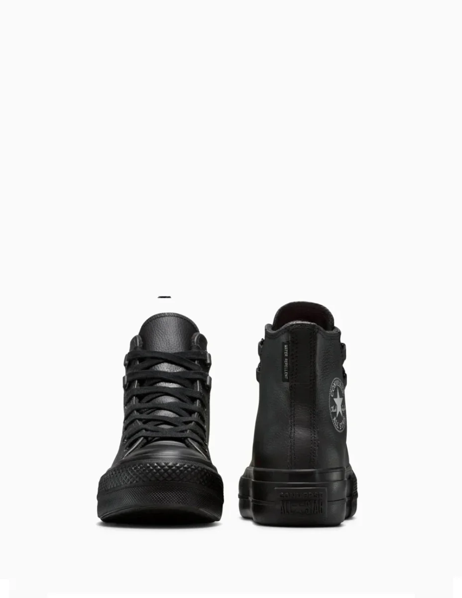 Converse Chuck Taylor All Star Lift Platform Leather Negras Mujer A12969C NEGRO - Imagen 6