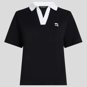 Polo Karl Lagerfeld Ikon Negro Mujer