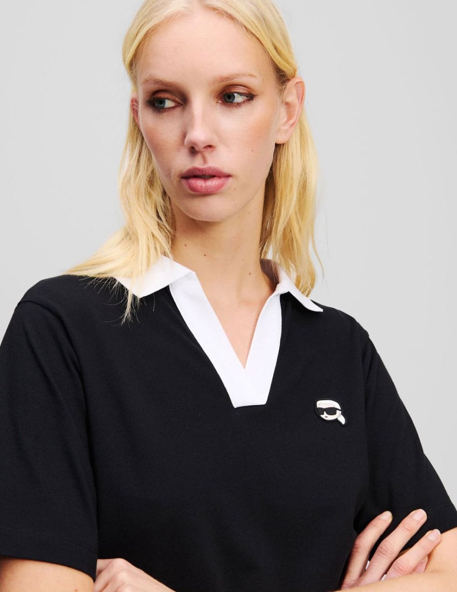 Polo Karl Lagerfeld Ikon Negro Mujer - Imagen 4