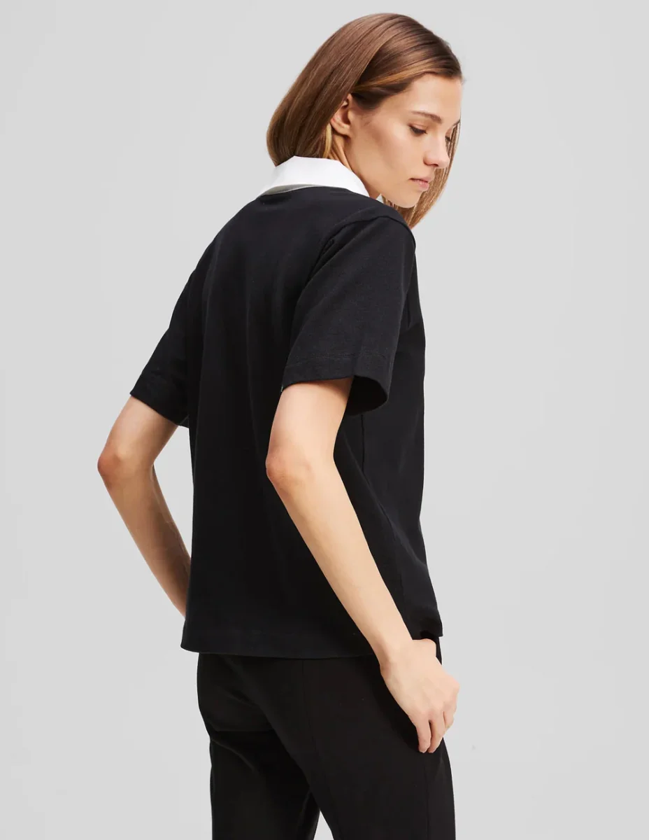 Polo Karl Lagerfeld Signature Negro Mujer - Imagen 5