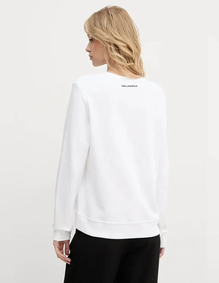 Sudadera Karl Lagerfeld Ikon Blanca Mujer - Imagen 3