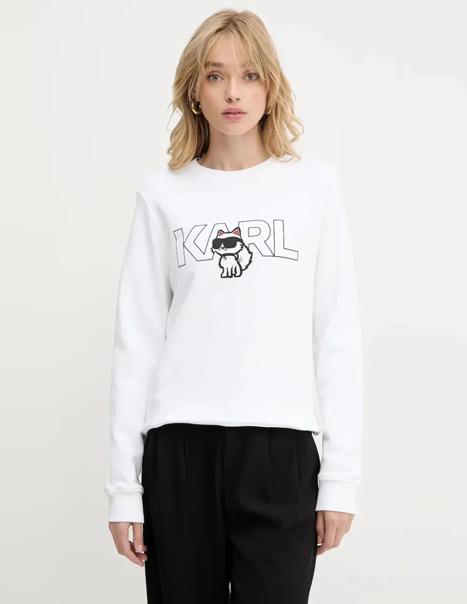 Sudadera Karl Lagerfeld Ikon Blanca Mujer - Imagen 2