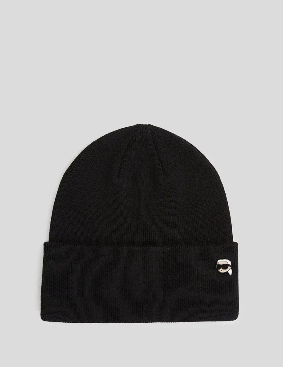 Gorro Karl Lagerfeld con Logo Negro Mujer