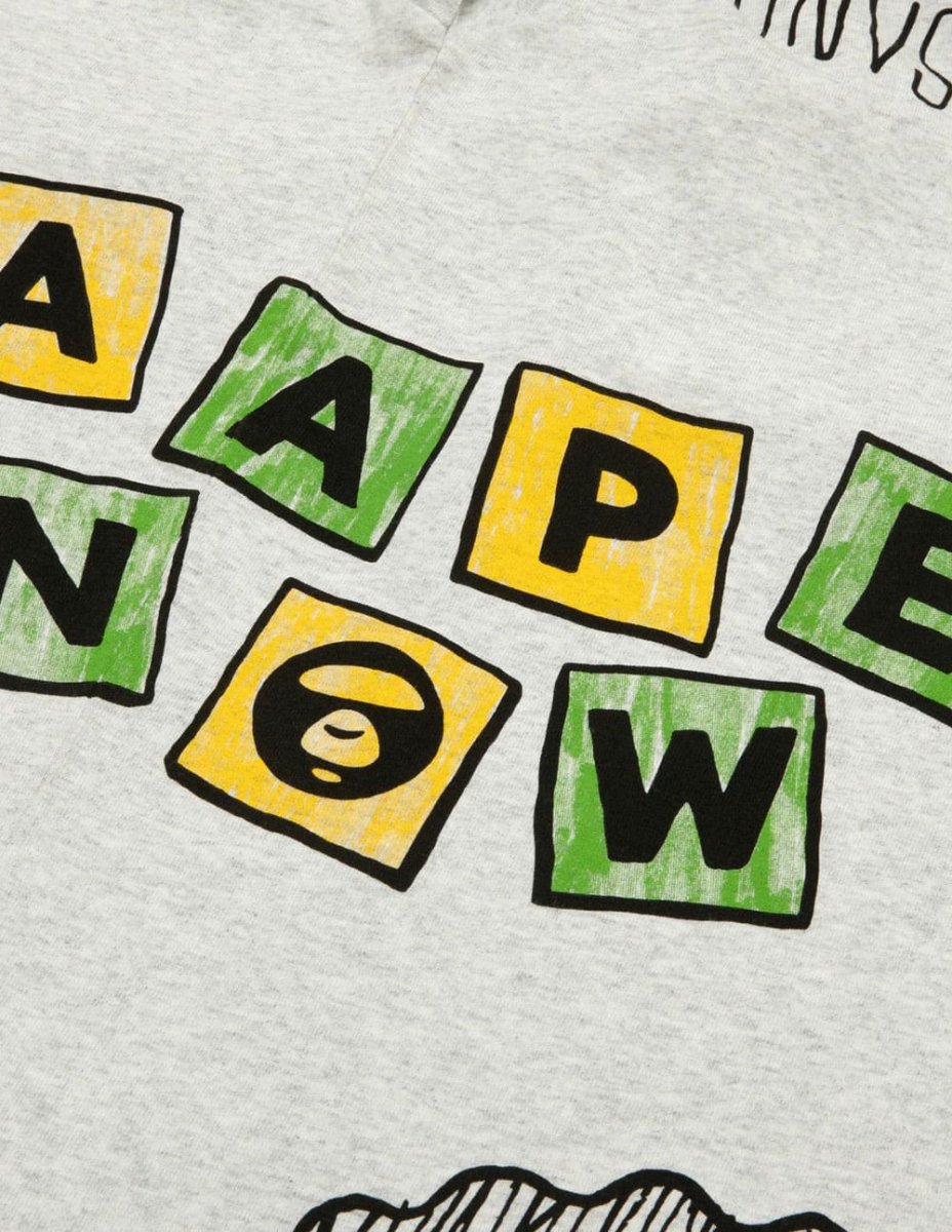 Camiseta AAPE BY A BATHING APE Multi Logo Print Gris Hombre - Imagen 5