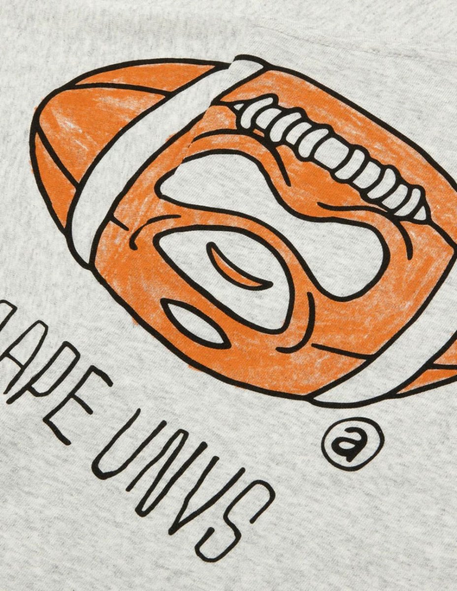 Camiseta AAPE BY A BATHING APE Multi Logo Print Gris Hombre - Imagen 4