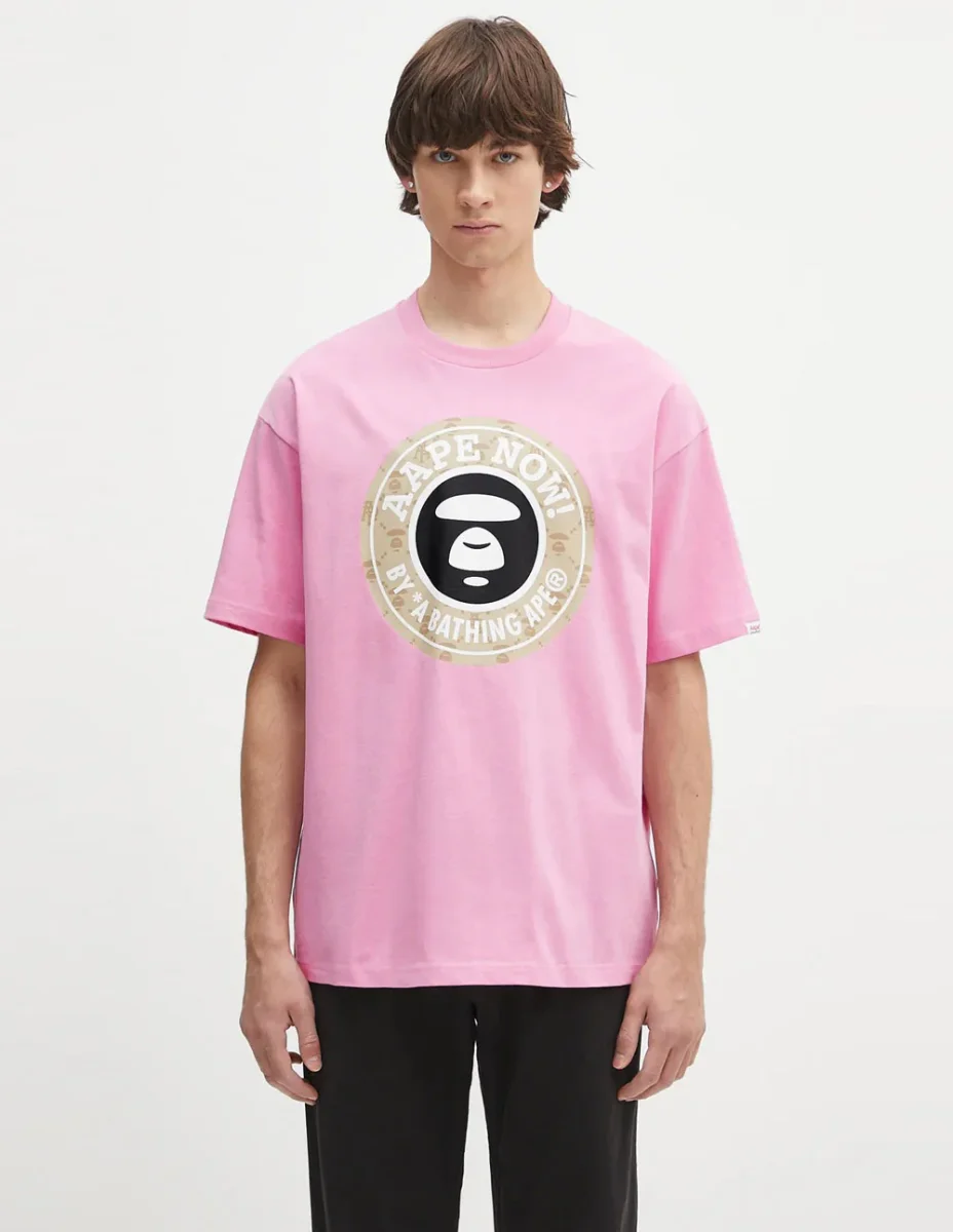 Camiseta AAPE BY A BATHING APE Basic Rosa Hombre - Imagen 2