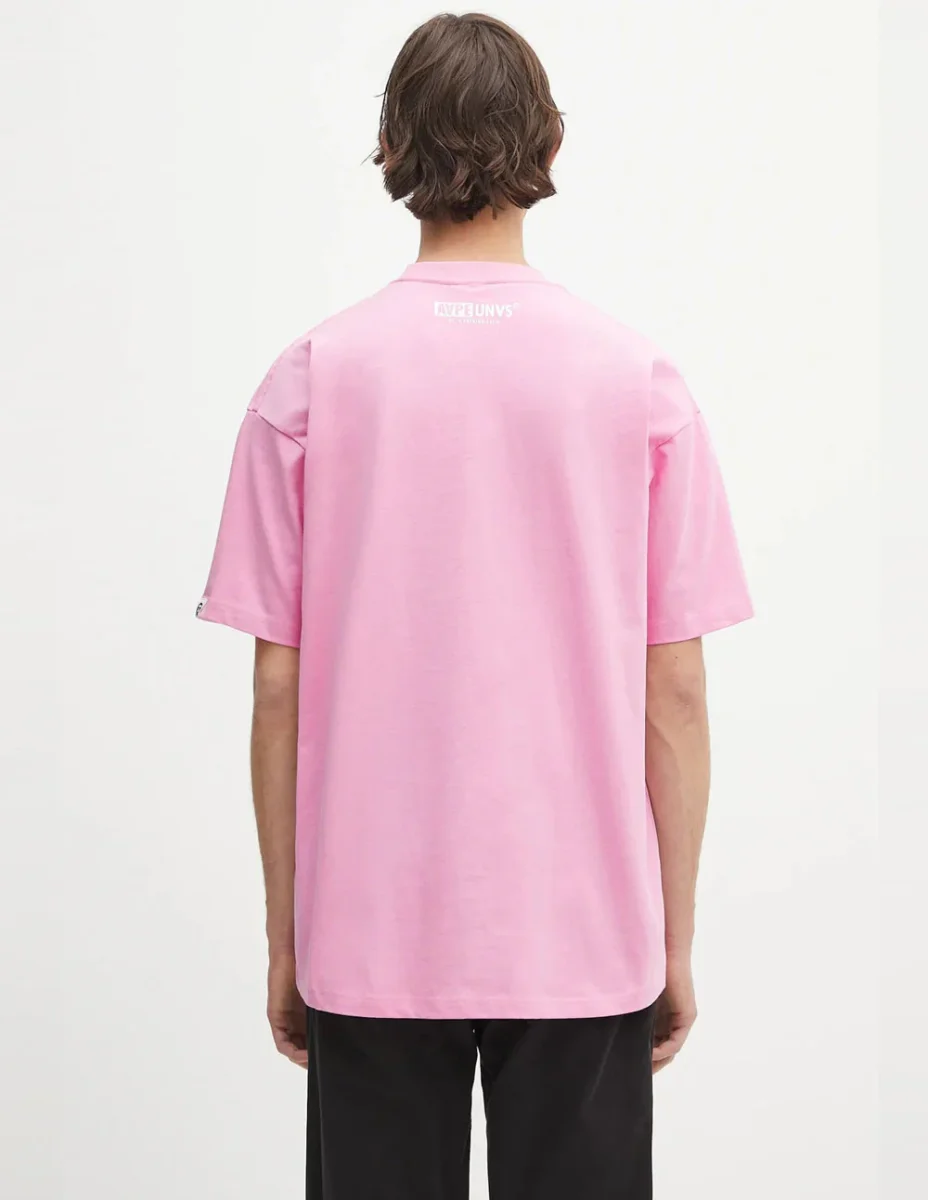 Camiseta AAPE BY A BATHING APE Basic Rosa Hombre - Imagen 4