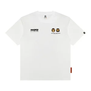 Camiseta AAPE BY A BATHING APE Logo Blanca Hombre