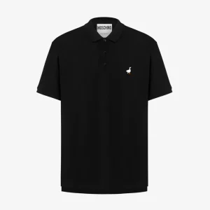 Polo Moschino Goose Embroidery Negro Hombre