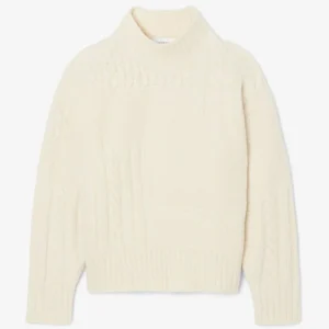 Jersey Lacoste con Efecto Patchwork Beige Mujer