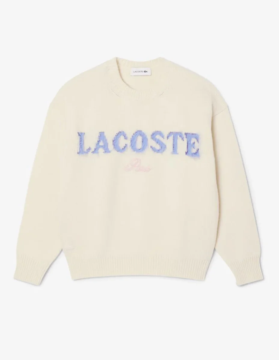 Jersey Lacoste con Logo Beige Mujer - Imagen 2