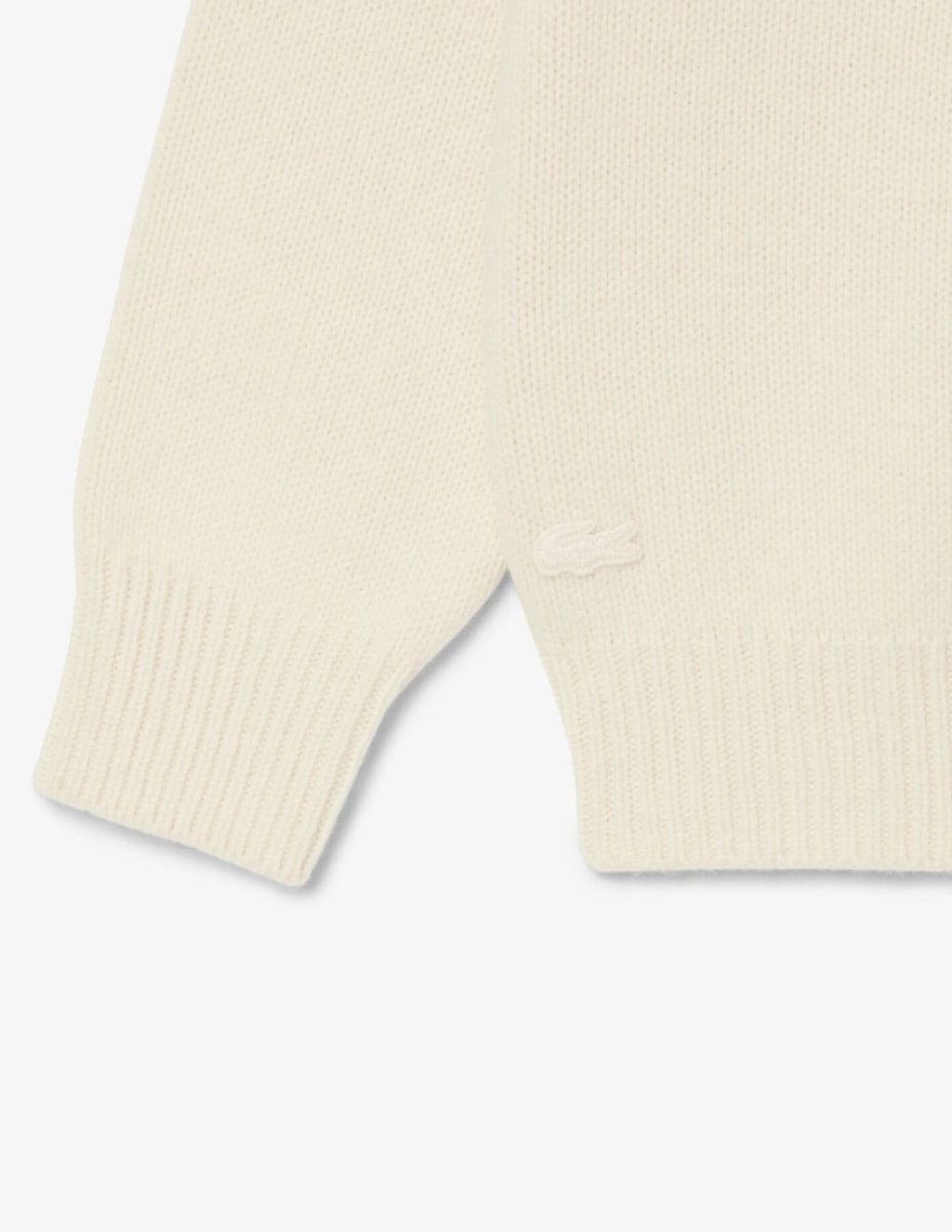 Jersey Lacoste con Logo Beige Mujer - Imagen 4