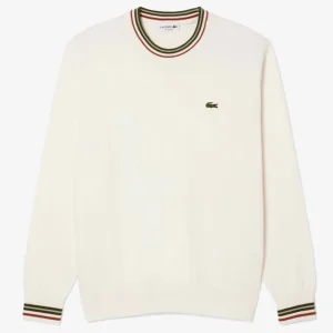 Jersey Lacoste con Logo Beige Hombre