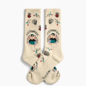 Calcetines Jimmy Lion Athletic Frida Viva Mexico Beiges Unisex