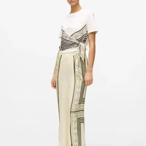 Pantalón Karl Lagerfeld con Estampado de Pañuelos Beige Mujer