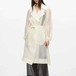 Gabardina Karl Lagerfeld de Organza Beige Mujer