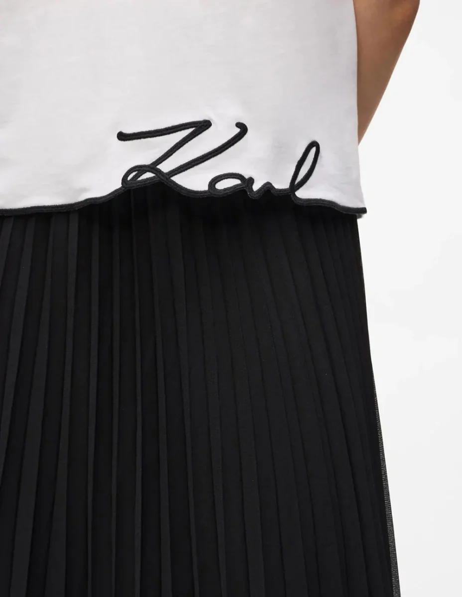 Camiseta Karl Lagerfeld con Bajo Signature Blanca Mujer - Imagen 4