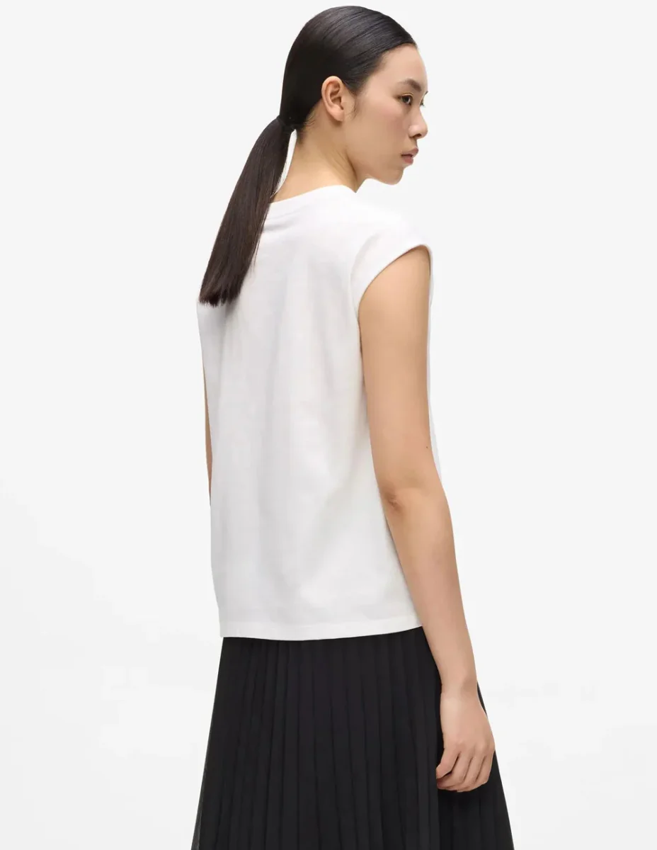 Camiseta Karl Lagerfeld con Bajo Signature Blanca Mujer - Imagen 3