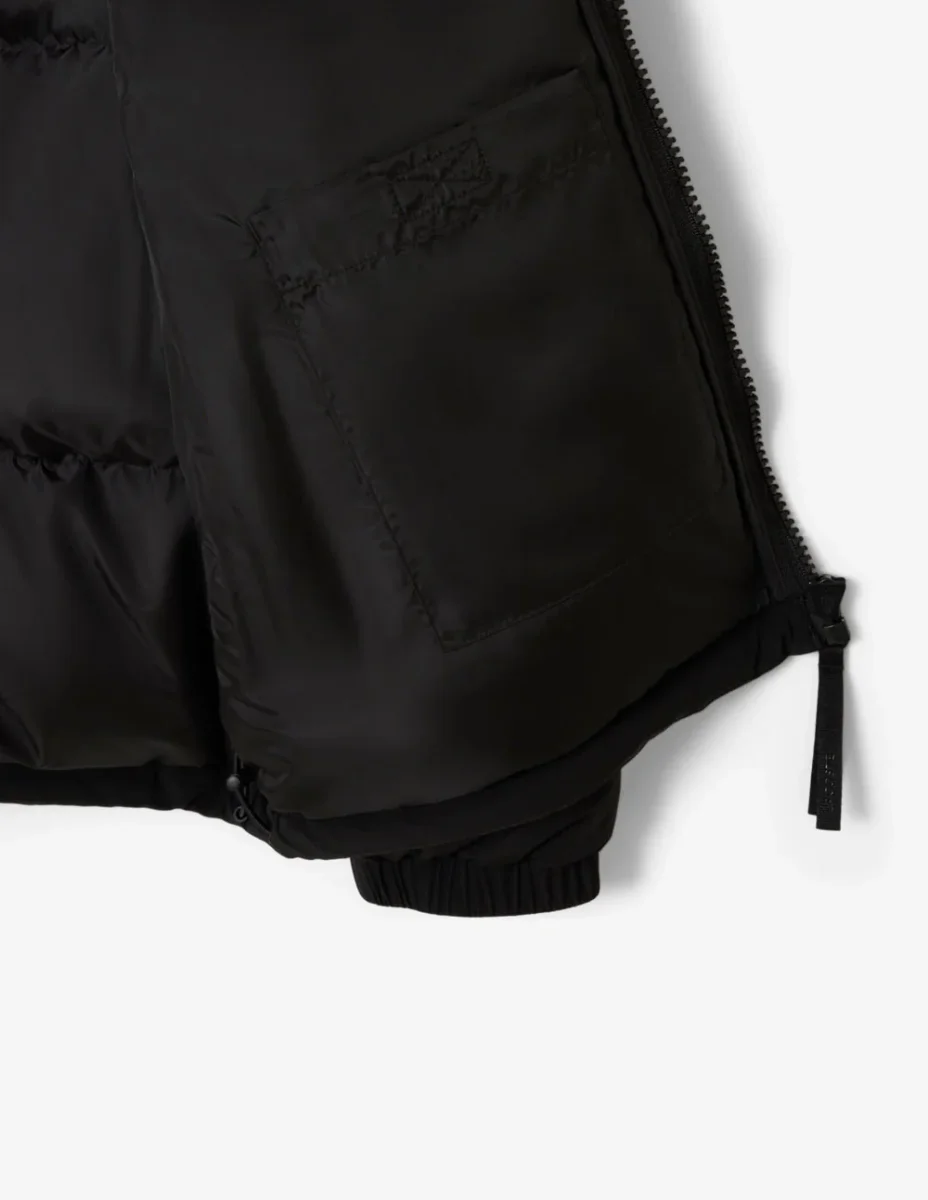 Plumas Lacoste Hidrófugo con Capucha Negro Hombre - Imagen 6