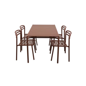 Mesa de comedor rectangular Bliss incl. 4 sillas Bliss