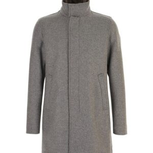 Abrigo 3/4 Herno Easy Wool Light Faux Fur Gris Hombre