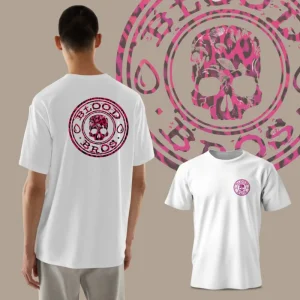 👕 Camiseta Pink Animal Print Skull